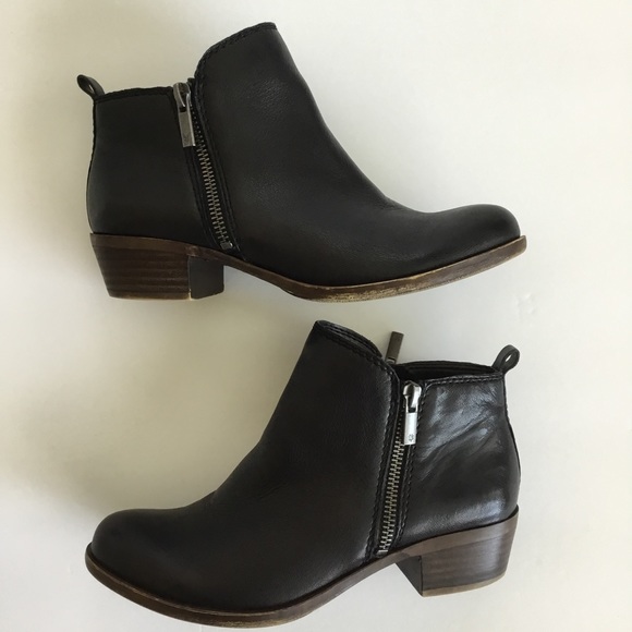 Lucky Brand Size 6 “Basel” Booties Leather Black Witchy Boho - Picture 11 of 12